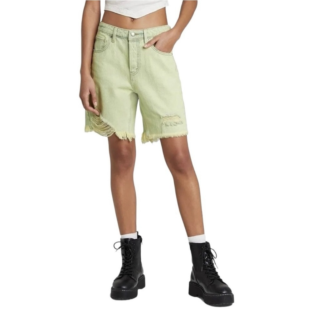 NWT Wild High Rise Bermuda Distressed Shorts